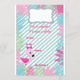 Flamenco Baby Invitation Card