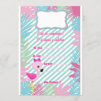 Flamenco Baby Invitation Card