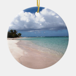 Flamenco Beach Culebra Ceramic Ornament