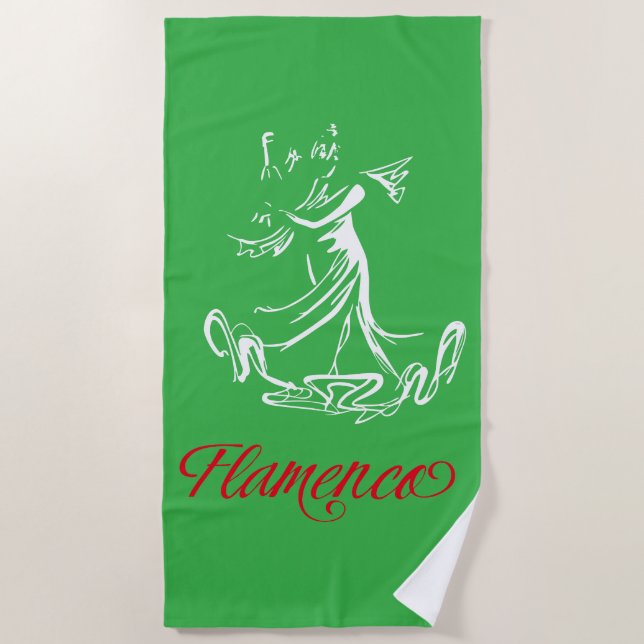 Flamenco Beach Towel (Front)