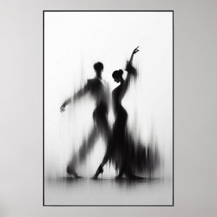 Flamenco Dance Duo Abstract Poster