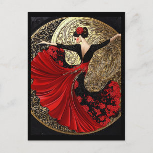 FLAMENCO DANCER #3 HOLIDAY POSTCARD