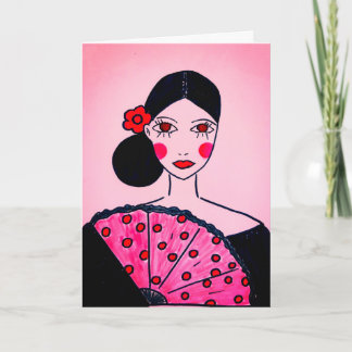 Flamenco dancer card
