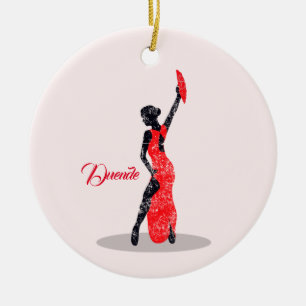Flamenco Dancer Ceramic Ornament