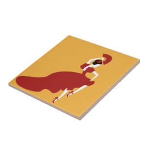 Flamenco Dancer Ceramic Tile
