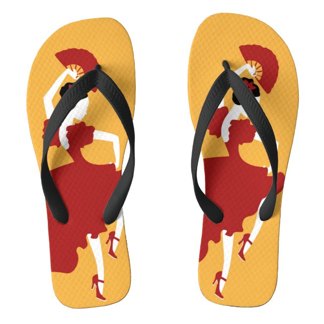 Flamenco Dancer Flip Flops (Footbed)