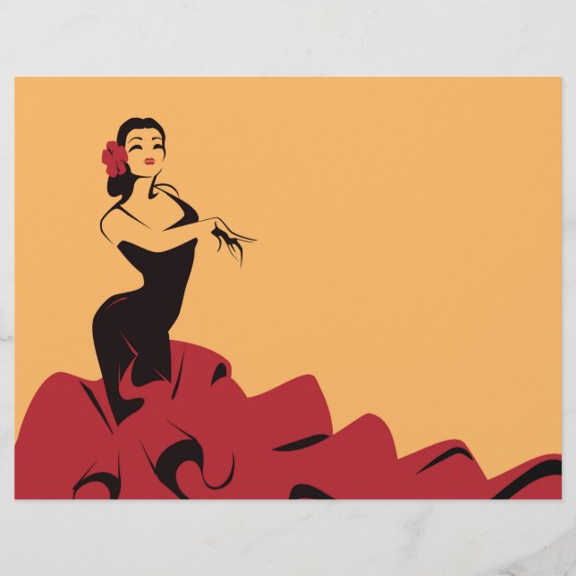flamenco dancer in a spectacular pose flyer (Front)