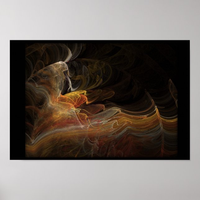 Flamenco dancer in fractal poster (Front)
