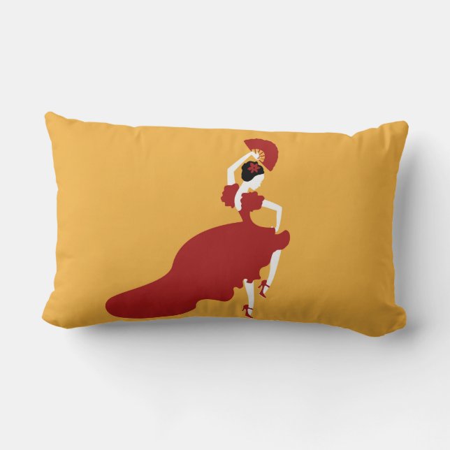 Flamenco Dancer Lumbar Cushion (Back)