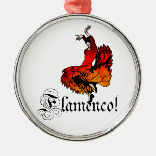Flamenco Dancer Metal Ornament