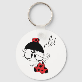 Flamenco dancer ole! key ring