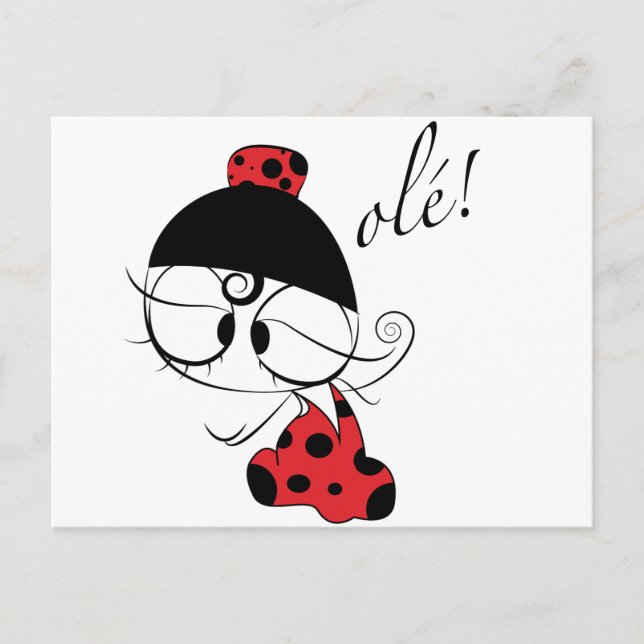 Flamenco dancer ole! postcard (Front)