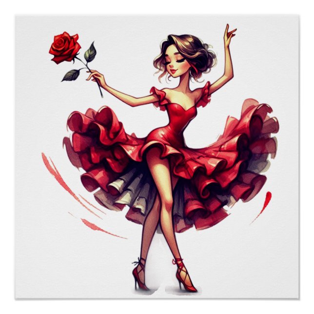 Flamenco Dancer Poster (Front)
