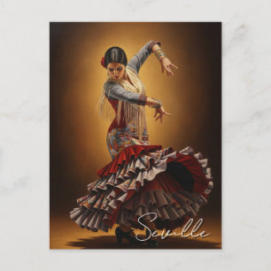 Flamenco Dancer Seville Spain Postcard