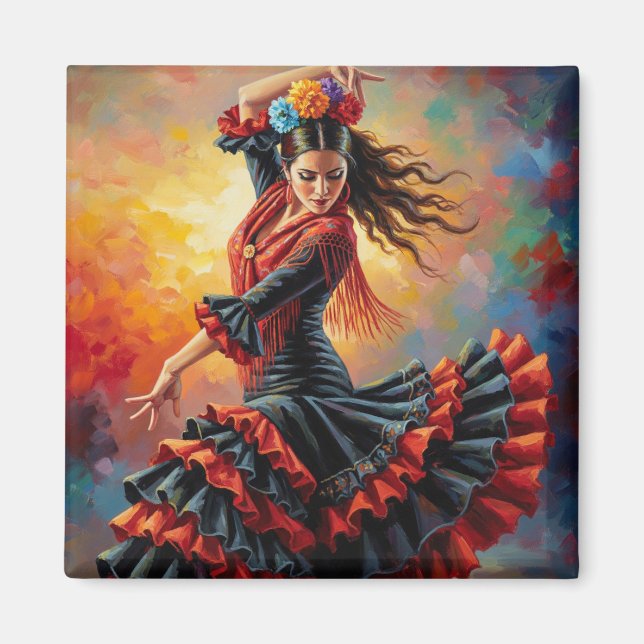 Flamenco Dancer Seville Spain Travel Magnet (Front)