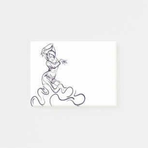 Flamenco dancer sketches post-it notes