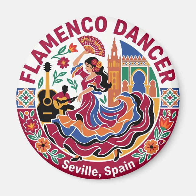 Flamenco Dancer Spain Magnet (Front)