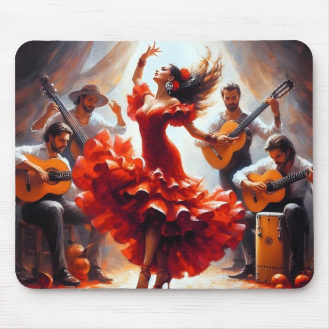 Flamenco Dancer Spanish Music Band  Mouse Pad (Front)