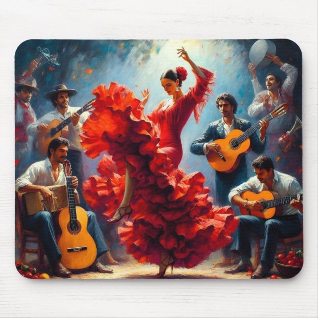 Flamenco Dancer Spanish Music Band  Mouse Pad (Front)