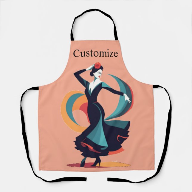 Flamenco Dancer Thunder_Cove Apron (Front)