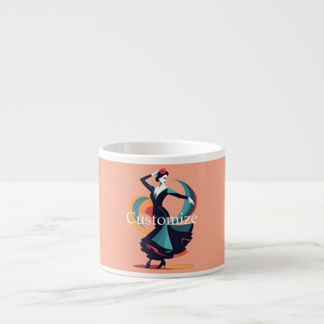 Flamenco Dancer Thunder_Cove Espresso Cup (Front)