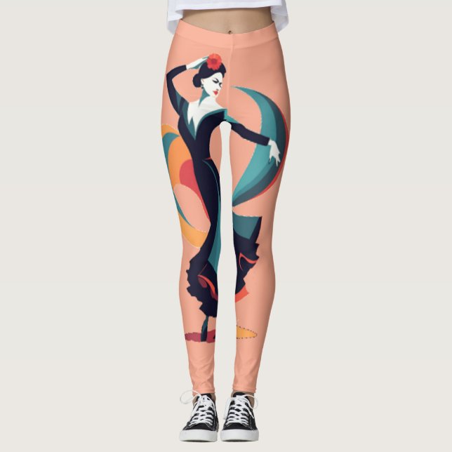 Flamenco Dancer Thunder_Cove Leggings (Front)