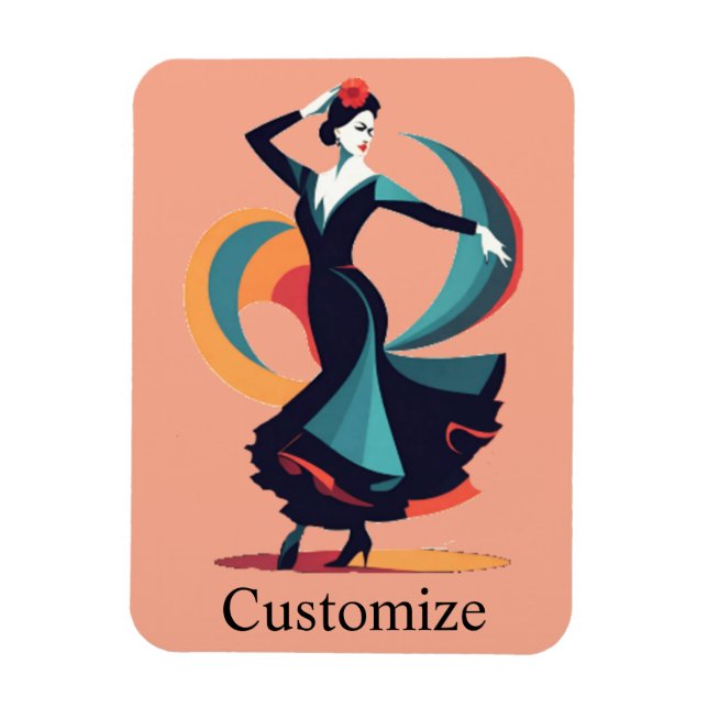 Flamenco Dancer Thunder_Cove Magnet (Vertical)
