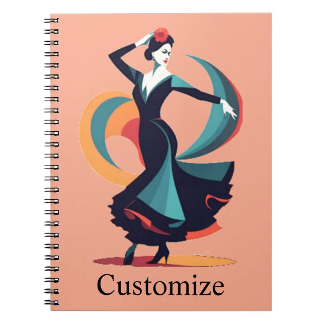 Flamenco Dancer Thunder_Cove Notebook (Front)