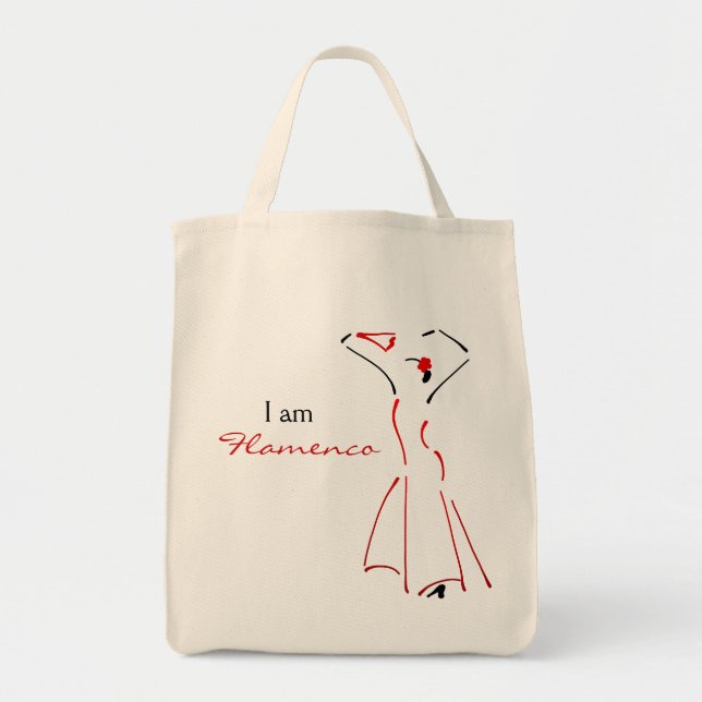 Flamenco Dancer with Customisable Slogan Tote Bag (Front)