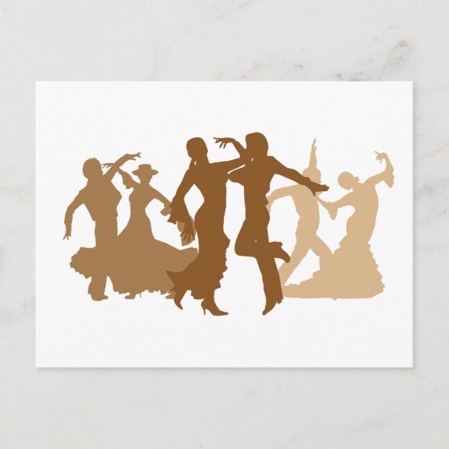 Flamenco Dancers Illustration Postcard (Front)