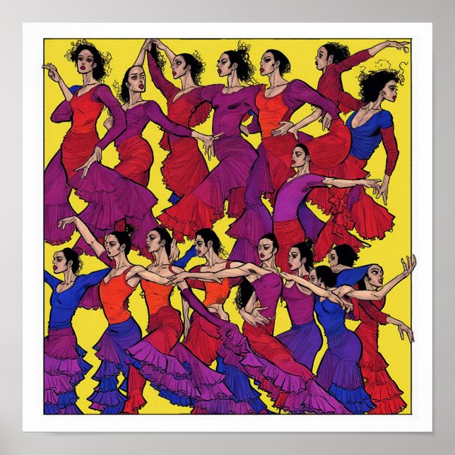 Flamenco Dancers Print (Front)