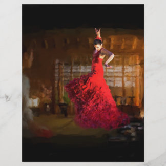 Flamenco fire lights a tea house in Tokyo, Japan Customized Letterhead