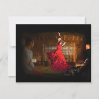 Flamenco fire lights a tea house in Tokyo, Japan Invitation