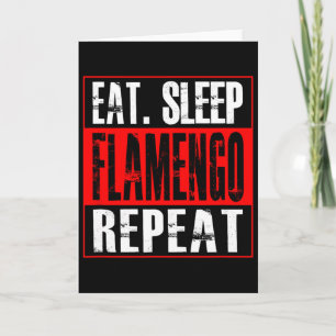 Flamengo Soccer - Camisa Eat Sleep Flamengo Repeat Card
