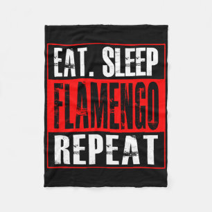 Flamengo Soccer - Camisa Eat Sleep Flamengo Repeat Fleece Blanket