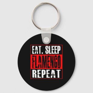 Flamengo Soccer - Camisa Eat Sleep Flamengo Repeat Key Ring