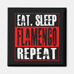 Flamengo Soccer - Camisa Eat Sleep Flamengo Repeat Magnet