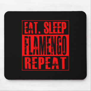 Flamengo Soccer - Camisa Eat Sleep Flamengo Repeat Mouse Pad