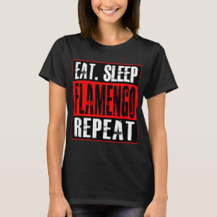 Flamengo Soccer - Camisa Eat Sleep Flamengo Repeat T-Shirt