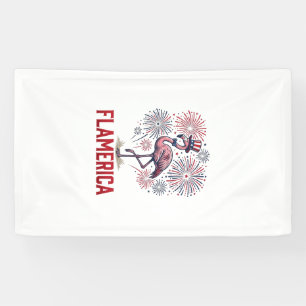 Flamerica Flamingo Patriotic Vintage Shirt Design_ Banner