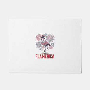 Flamerica Flamingo Patriotic Vintage Shirt Design_ Doormat