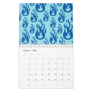 Flames Aesthetic EGirl Fire Combustion Y2K Calendar