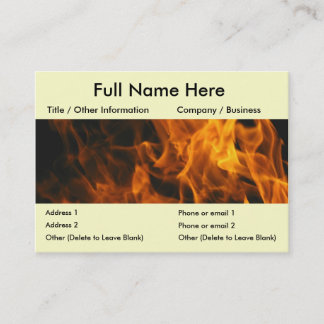 Flames and FIre Business Card