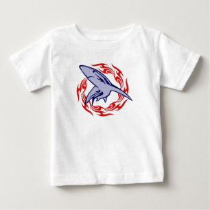 Flames and Shark Baby T-Shirt