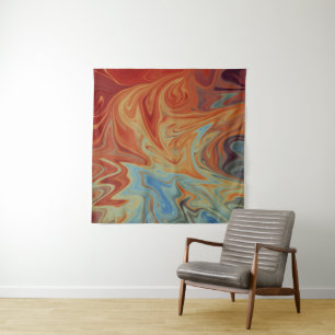 Flames And Water Abstract Design Best fine art Tapestry