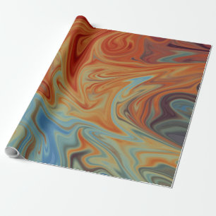 Flames And Water Abstract Design Best fine art Wrapping Paper