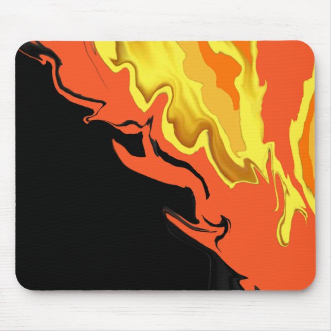 Flames at Night Mouse Pad (Front)