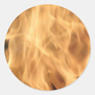 Flames Classic Round Sticker