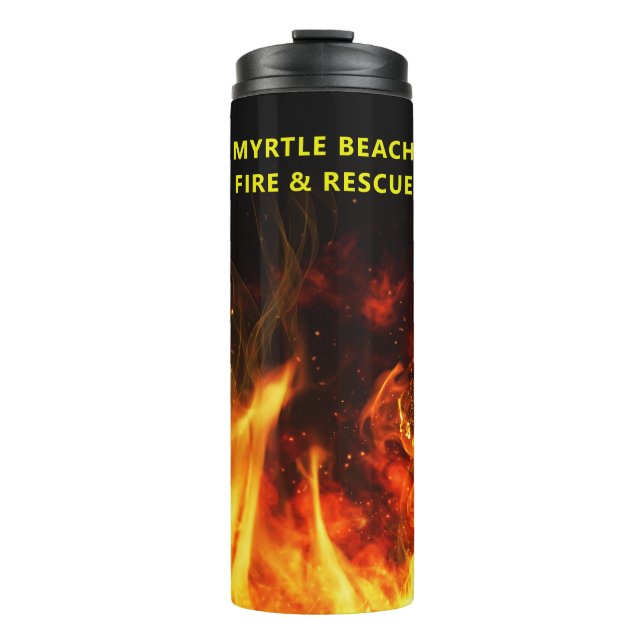  Flames Fire Fighter Department Thermal Tumbler (Front)