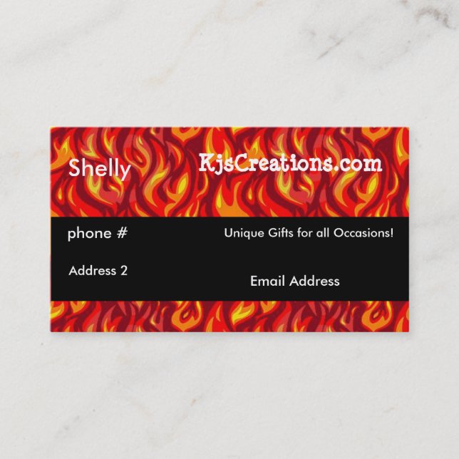 Flames Flaming Company Business Cards (Front)